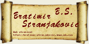 Bratimir Stranjaković vizit kartica